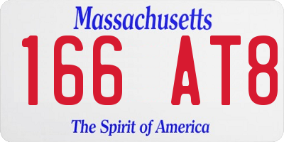 MA license plate 166AT8