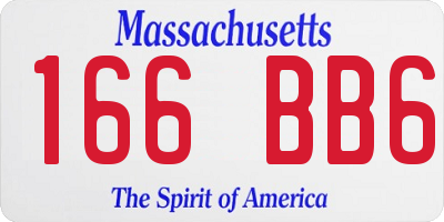 MA license plate 166BB6