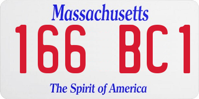 MA license plate 166BC1