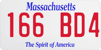 MA license plate 166BD4