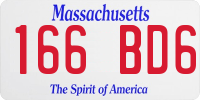 MA license plate 166BD6