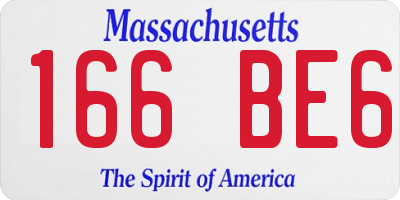 MA license plate 166BE6
