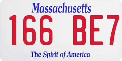 MA license plate 166BE7