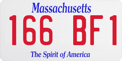 MA license plate 166BF1