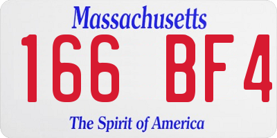 MA license plate 166BF4