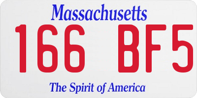 MA license plate 166BF5