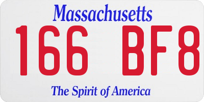 MA license plate 166BF8