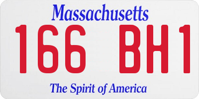 MA license plate 166BH1