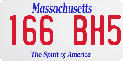 MA license plate 166BH5