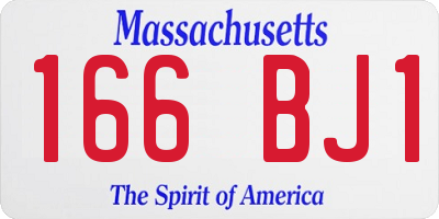 MA license plate 166BJ1