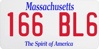 MA license plate 166BL6