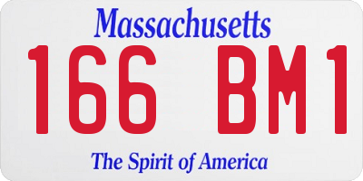 MA license plate 166BM1