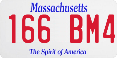 MA license plate 166BM4