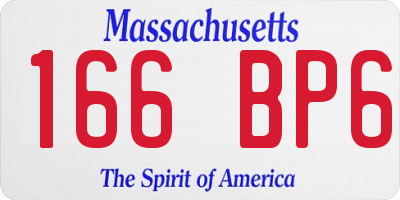 MA license plate 166BP6