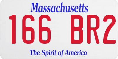 MA license plate 166BR2
