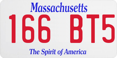 MA license plate 166BT5