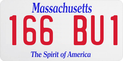 MA license plate 166BU1