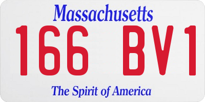 MA license plate 166BV1