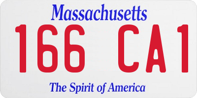 MA license plate 166CA1