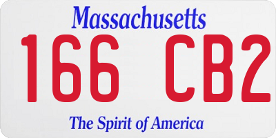 MA license plate 166CB2