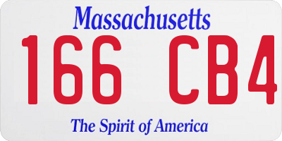 MA license plate 166CB4
