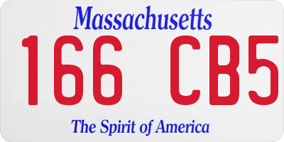 MA license plate 166CB5