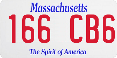 MA license plate 166CB6