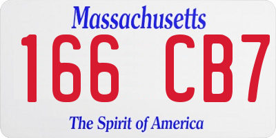MA license plate 166CB7