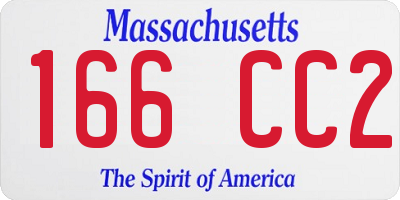 MA license plate 166CC2