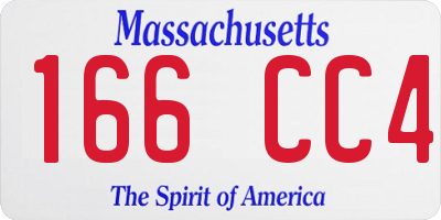 MA license plate 166CC4