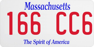 MA license plate 166CC6