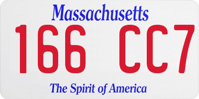 MA license plate 166CC7