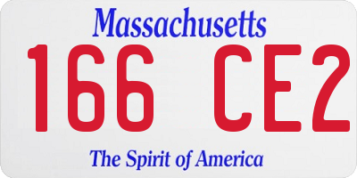 MA license plate 166CE2