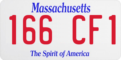 MA license plate 166CF1