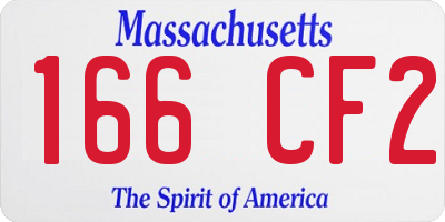 MA license plate 166CF2