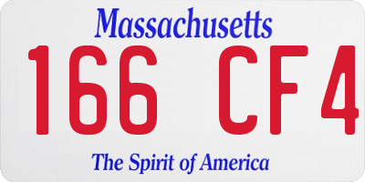 MA license plate 166CF4