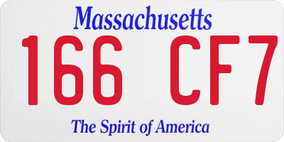 MA license plate 166CF7