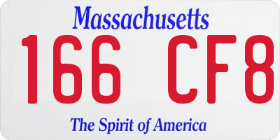 MA license plate 166CF8