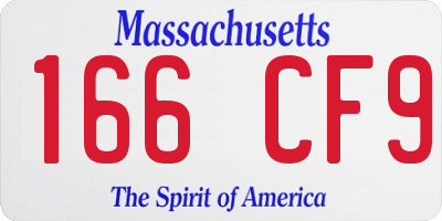 MA license plate 166CF9