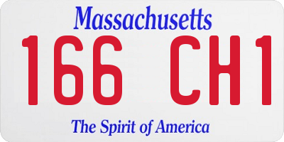 MA license plate 166CH1