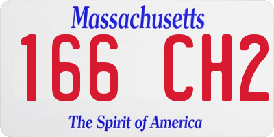 MA license plate 166CH2