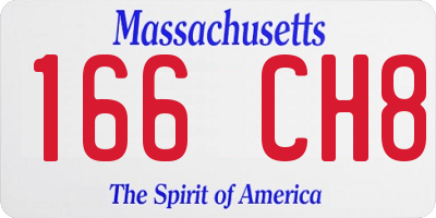 MA license plate 166CH8