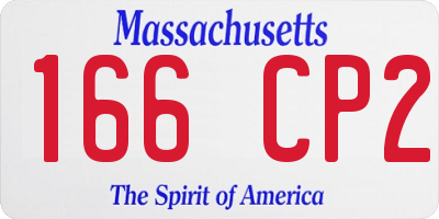 MA license plate 166CP2