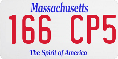 MA license plate 166CP5