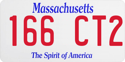 MA license plate 166CT2