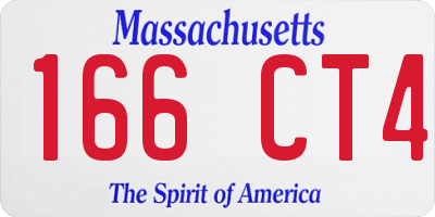 MA license plate 166CT4