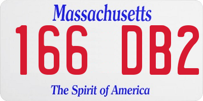 MA license plate 166DB2