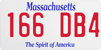 MA license plate 166DB4