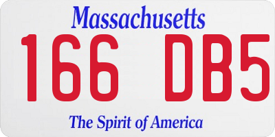 MA license plate 166DB5