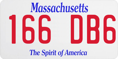 MA license plate 166DB6
